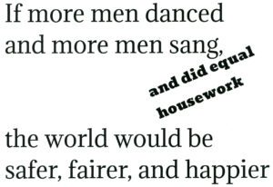 Postcard - If more men danced and sang