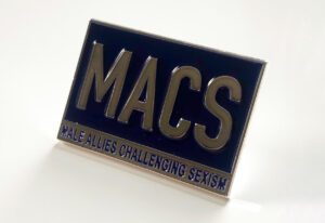 Male Allies Challenging Sexism pin badge